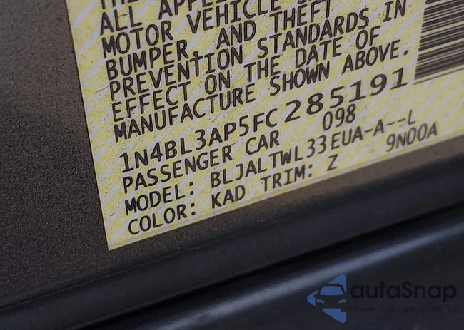 1N4BL3AP5FC285191: 44432553