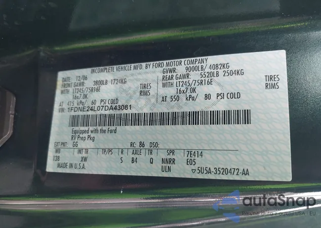 1FDNE24L07DA43081: 44432622