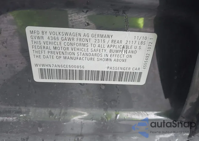 WVWHN7AN6CE500856: 44433855