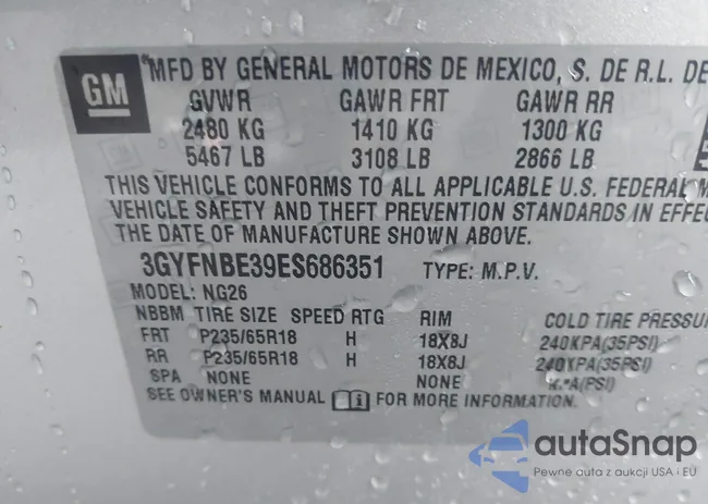 3GYFNBE39ES686351: 44433897