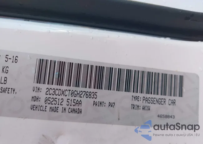 2C3CDXCT0GH276835: 44433922