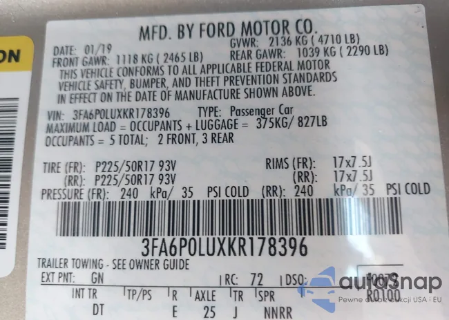 3FA6P0LUXKR178396: 44434076