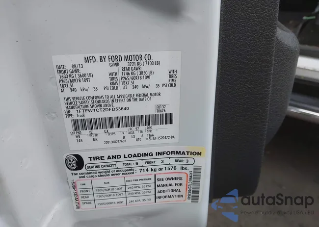 1FTFW1CT2DFD53640: 44434082