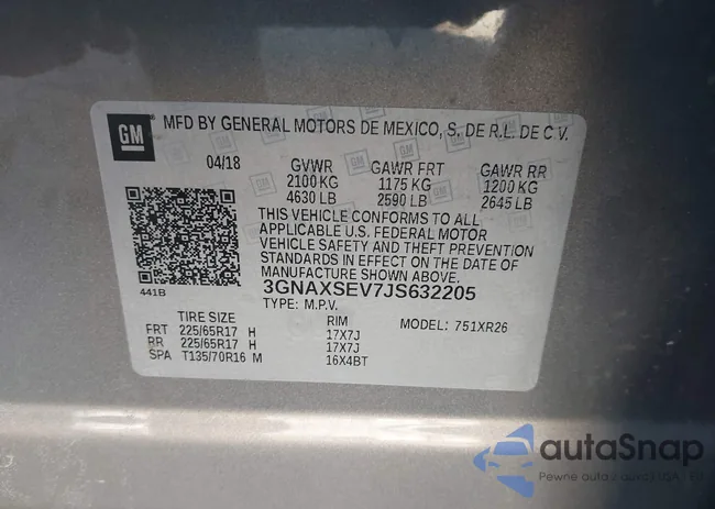 3GNAXSEV7JS632205: 44434345
