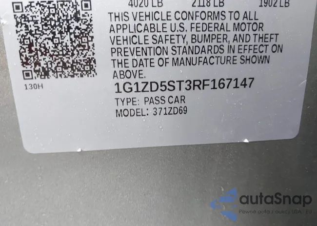 1G1ZD5ST3RF167147: 44433436