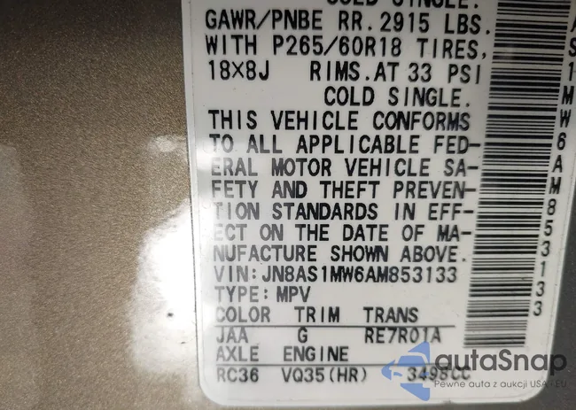 JN8AS1MW6AM853133: 44433487