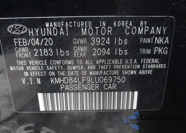 KMHD84LF9LU069750: 44433539