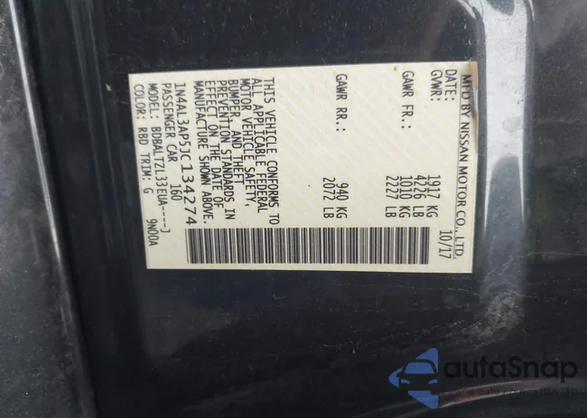 1N4AL3AP5JC134274: 44433575