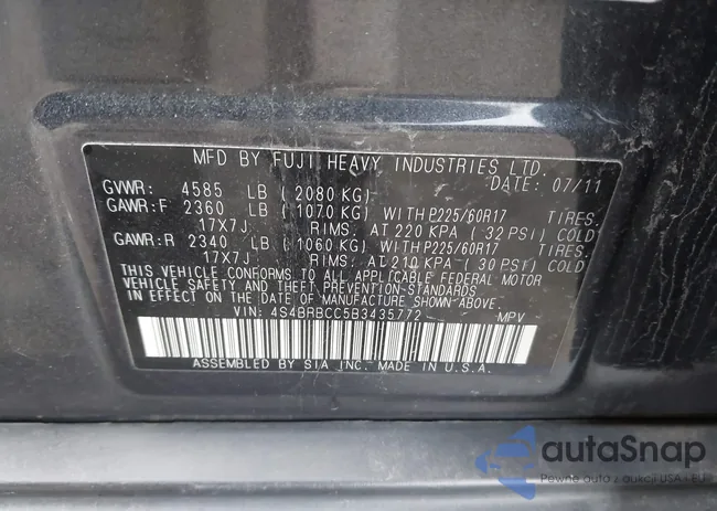 4S4BRBCC5B3435772: 44433657