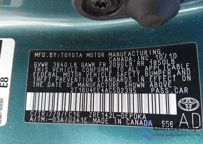 2T1BU4EE4AC502395: 44434792