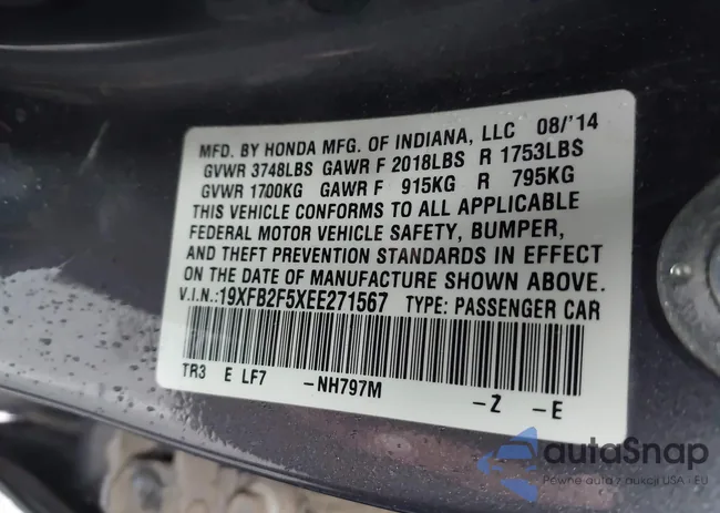 19XFB2F5XEE271567: 44434906