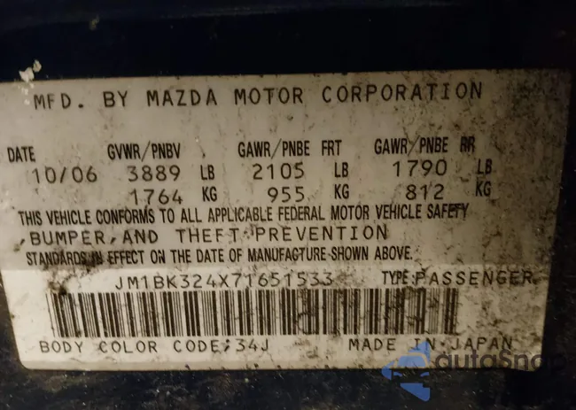 JM1BK324X71651533: 44435027