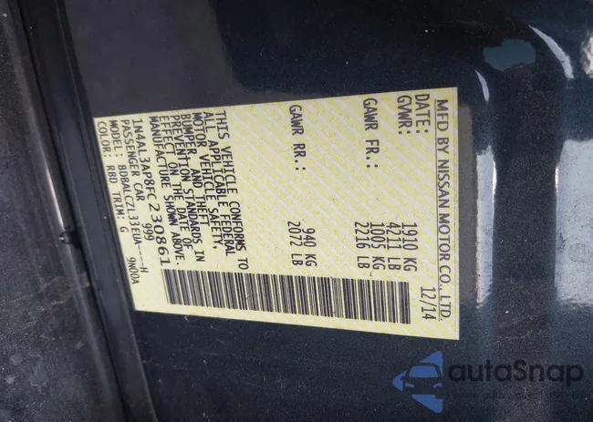 1N4AL3AP8FC230861: 44435087