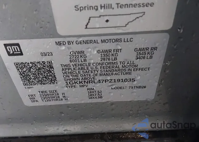 1GKKNRL47PZ191035: 44435156