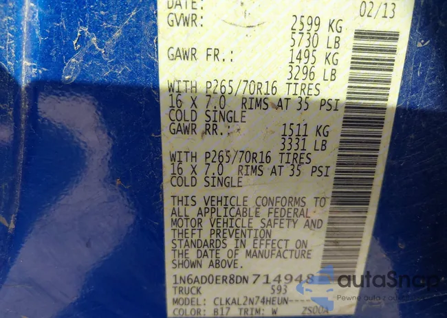 1N6AD0ER8DN714948: 44435158