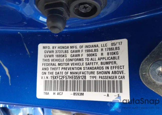 19XFC2F57HE059128: 44435317