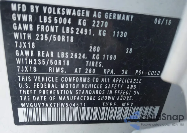 WVGUV7AX7HW504511: 44434557