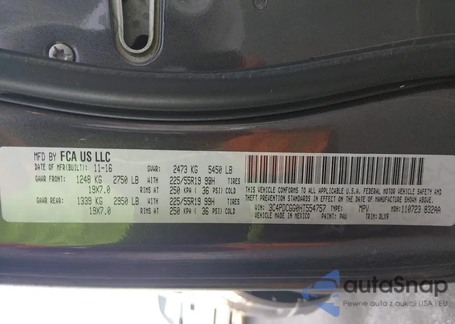 3C4PDCGG0HT554757: 44434718