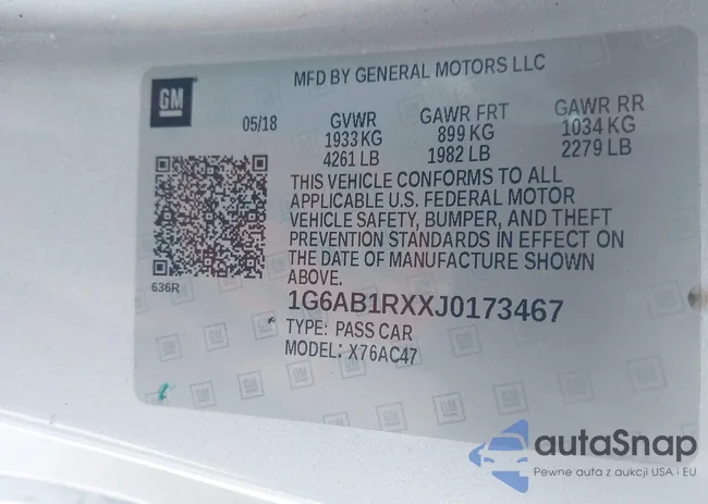 1G6AB1RXXJ0173467: 44434726