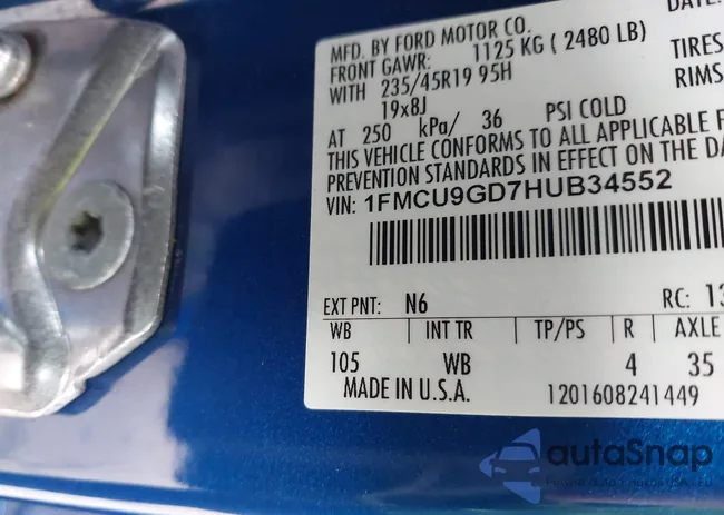 1FMCU9GD7HUB34552: 44435841