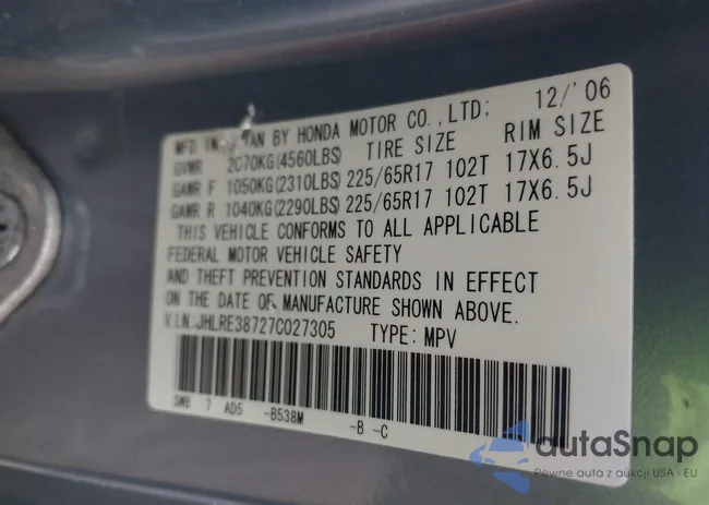 JHLRE38727C027305: 44435847