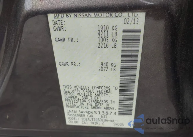 1N4AL3AP4DN513873: 44435920