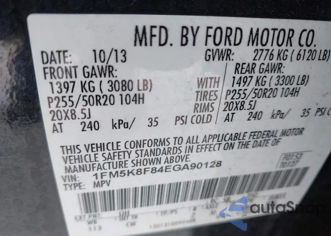 1FM5K8F84EGA90128: 44435932