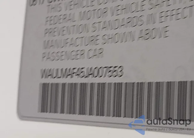 WAULMAF45JA007553: 44435974