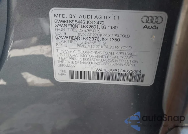 WA1LFAFP1CA022054: 44436288