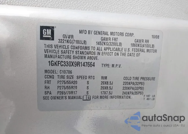 1GKFC330X9R147664: 44435367