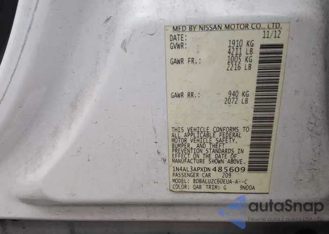 1N4AL3APXDN485609: 44435370