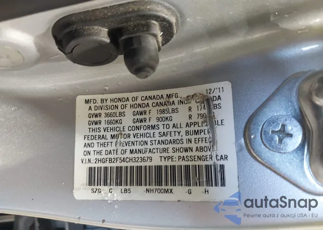 2HGFB2F54CH323679: 44435490