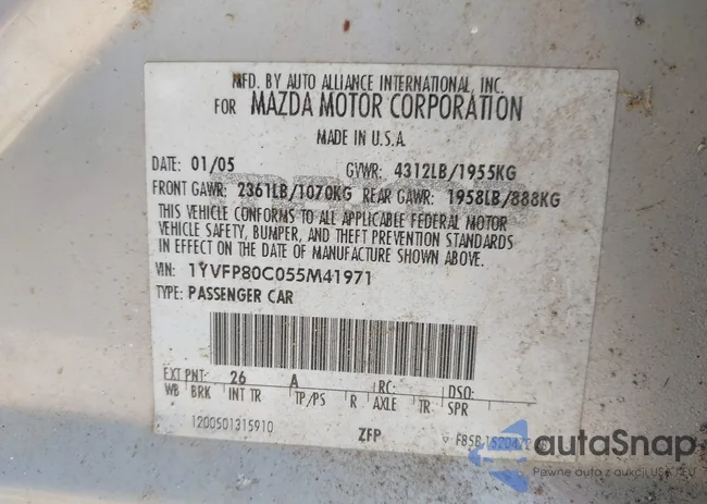 1YVFP80C055M41971: 44435667