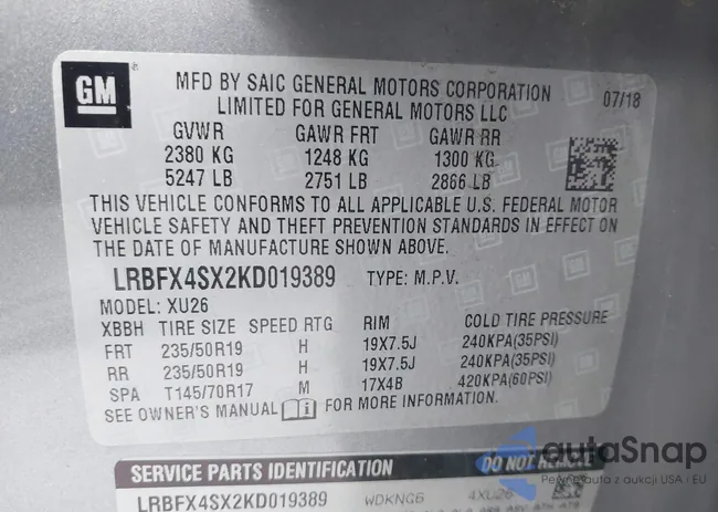 LRBFX4SX2KD019389: 44435704