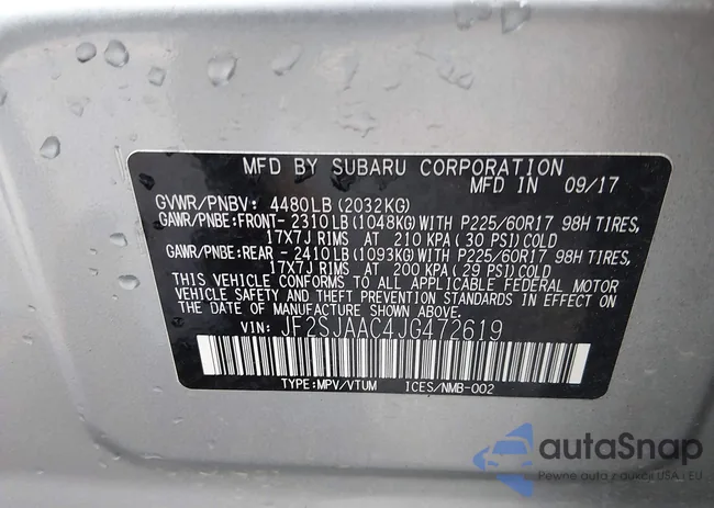 JF2SJAAC4JG472619: 44436953