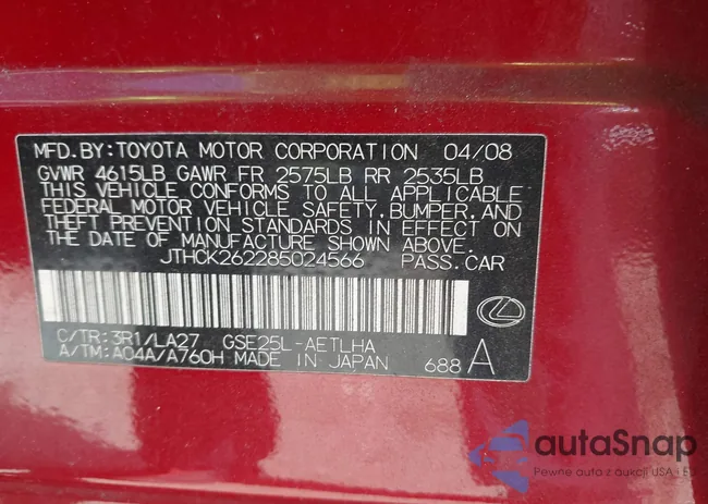 JTHCK262285024566: 44437056