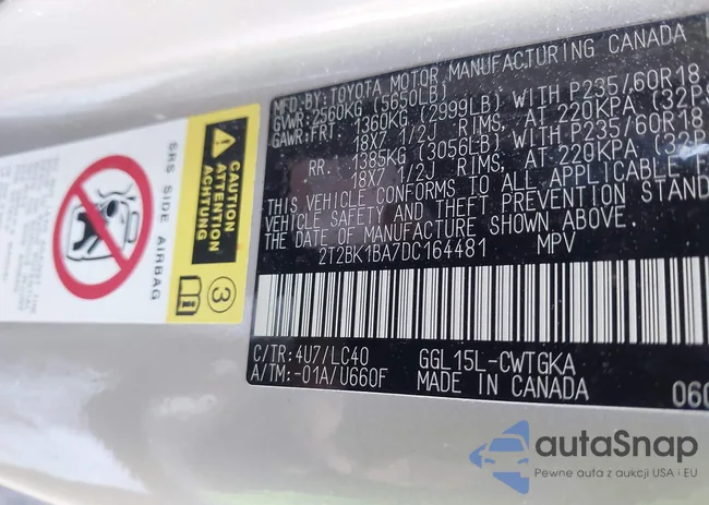 2T2BK1BA7DC164481: 44437232