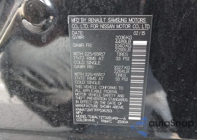 KNMAT2MT7FP536763: 44437343