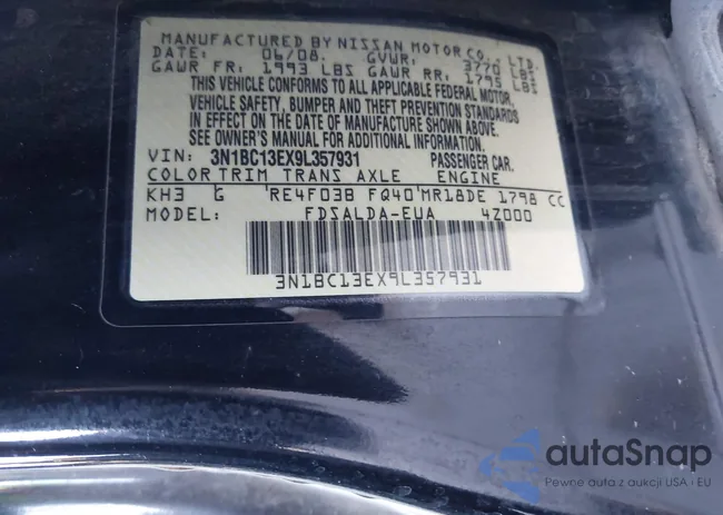 3N1BC13EX9L357931: 44436521