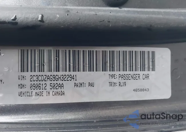 2C3CDZAG9GH322941: 44436560