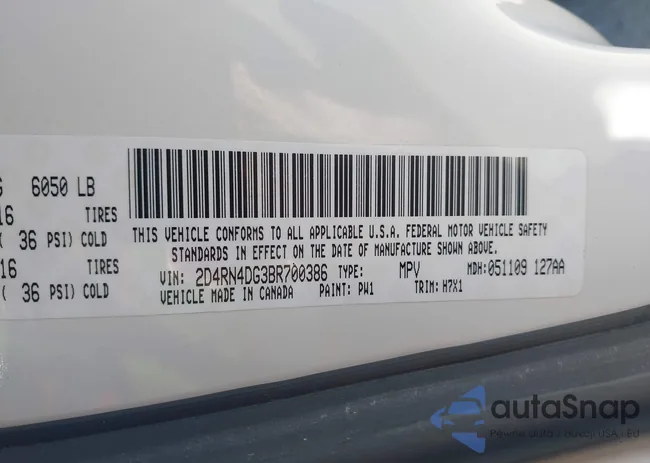 2D4RN4DG3BR700386: 44436580