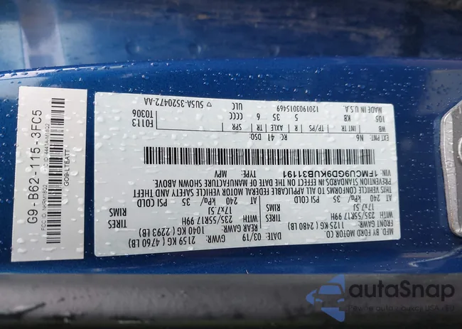 1FMCU9GD9KUB31191: 44436650