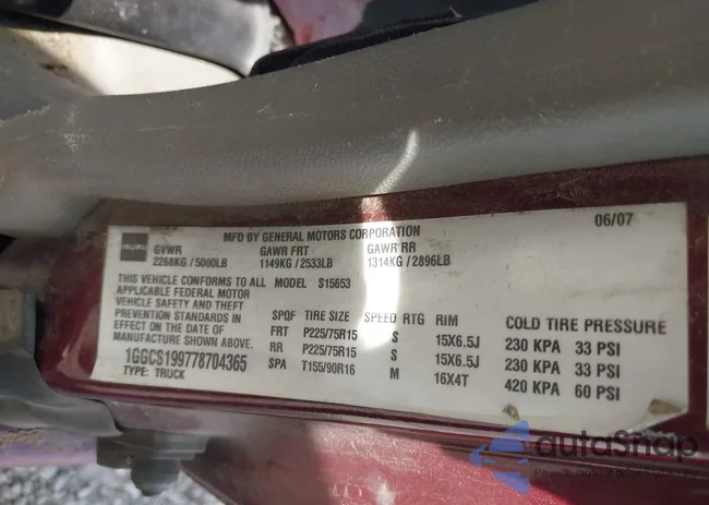 1GGCS199778704365: 44436721