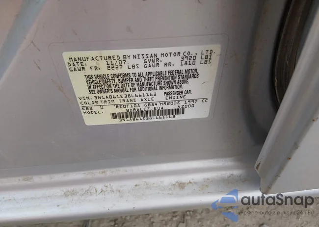 3N1AB61E38L661163: 44437964