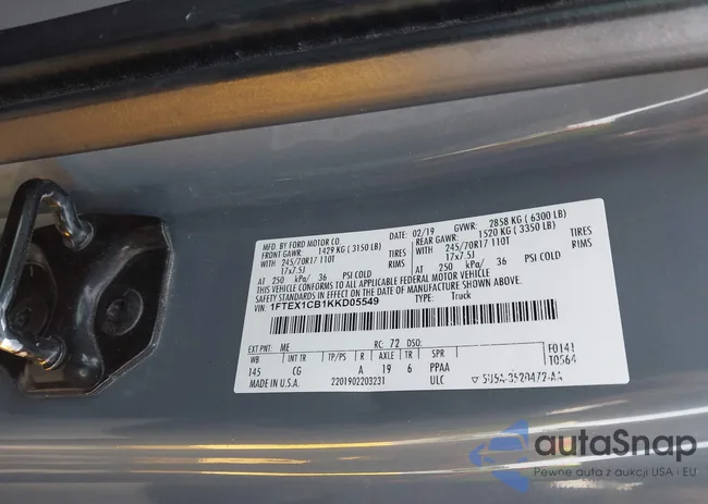 1FTEX1CB1KKD05549: 44437972