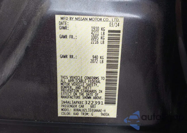 1N4AL3APXEC322391: 44437653