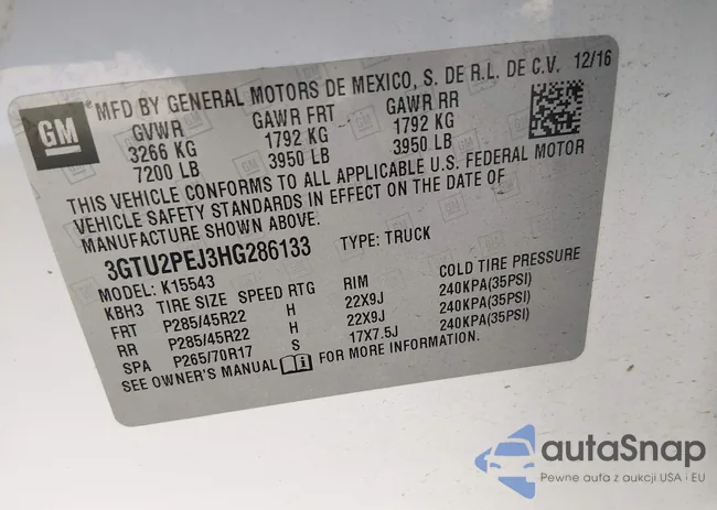 3GTU2PEJ3HG286133: 44437690