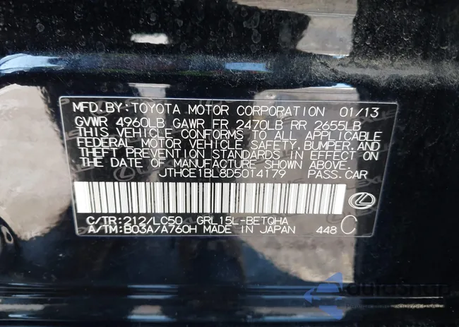 JTHCE1BL8D5014179: 44437711