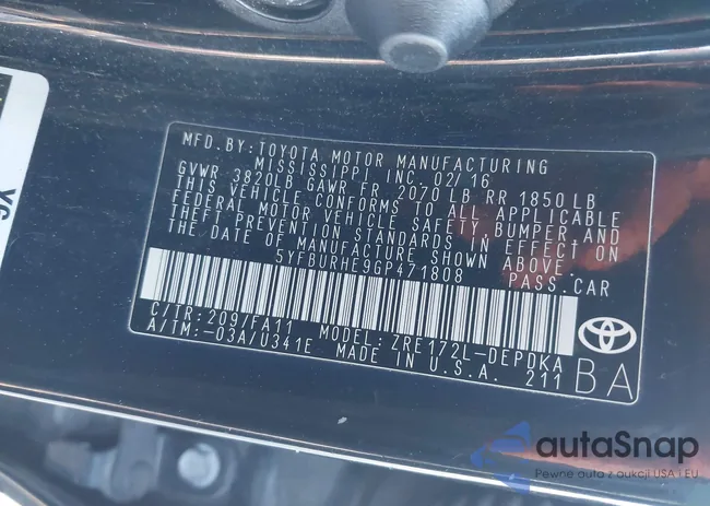 5YFBURHE9GP471808: 44437724