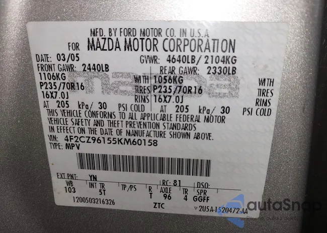 4F2CZ96155KM60158: 44438853